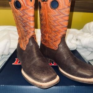 Durango Orange and Brown Heeled Boots
